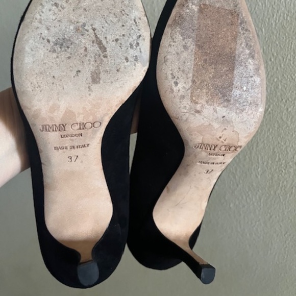 Jimmy Choo Romy 60, black suede shoes, size 37 - Picture 3 of 3